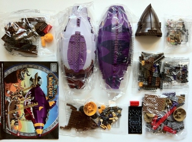 Set Contents Mega Bloks World of Warcraft Golbin Zeppelin Ambush 91014