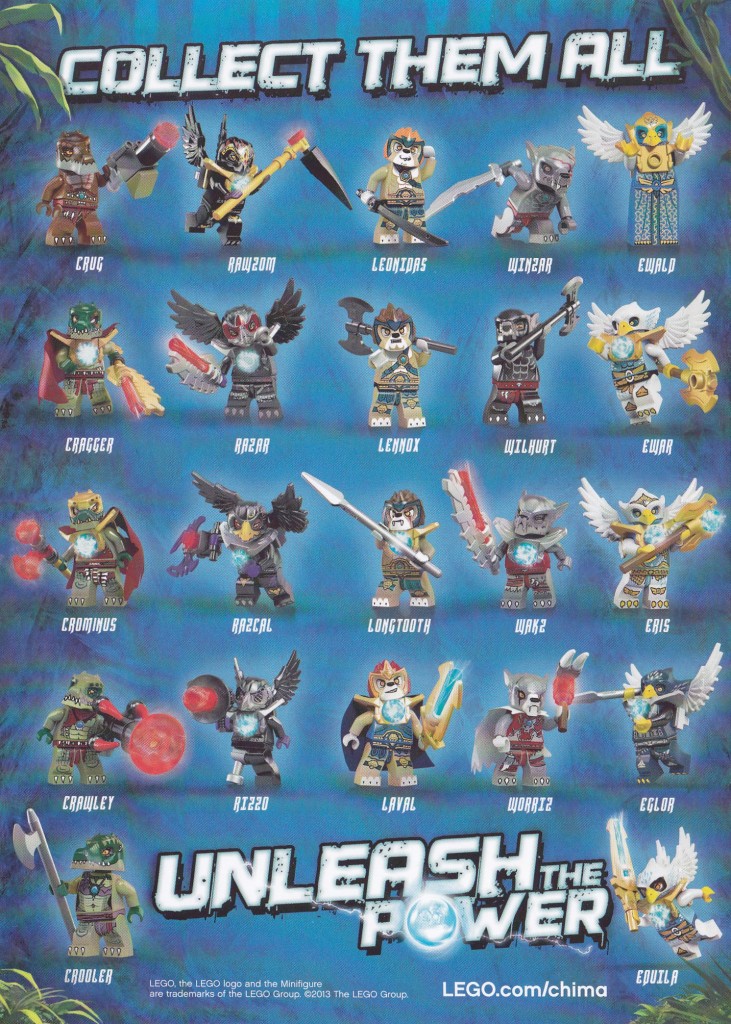 LEGO Legend of Chima Minifigures Names 2013 Flyer