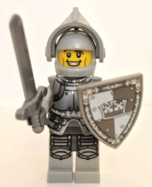 Lego Heroic Knight Series 9 minifigura 71000 escudo espada capacete viseira  suporte