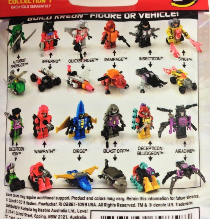 Transformers Kre-O 2013 Micro-Changers Series 1 Figures Lineup