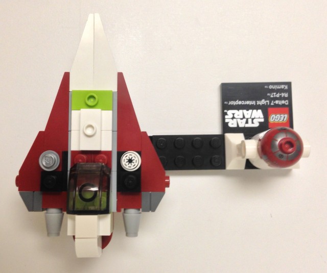 R4-P17 LEGO Minifigure & Obi-Wan's Jedi Starfighter 2013 Overhead View