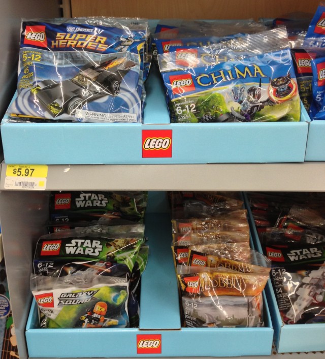 LEGO 2013 Polybag Sets Assortment Display at Walmart Stores