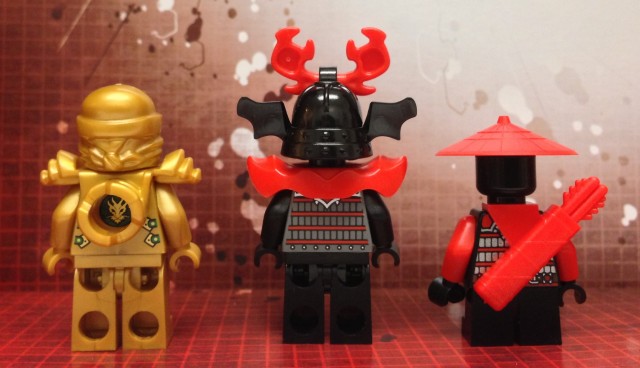 LEGO Ninjago The Golden Dragon Minifigures Backs Golden Ninja Hunter Warrior