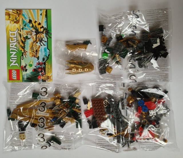 LEGO 70503 Ninjago Box Contents 2013 Numbered Bags and Instructions