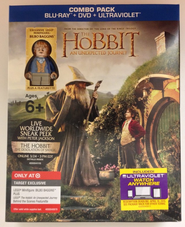 The Hobbit DVD+Bluray Combo Pack with LEGO Bilbo Baggins Exclusive Minifigure