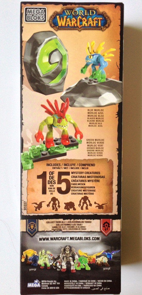 Mega Bloks 91037 World of Warcraft Creature Pack 3 Murlocs Box Back