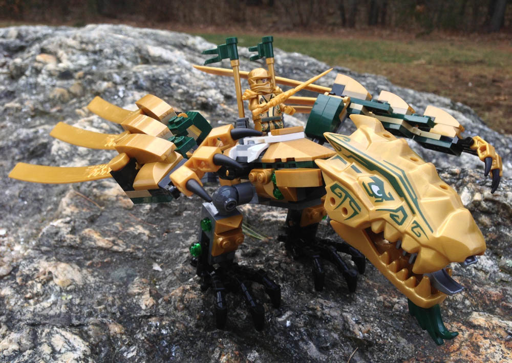 golden ninja dragon lego set