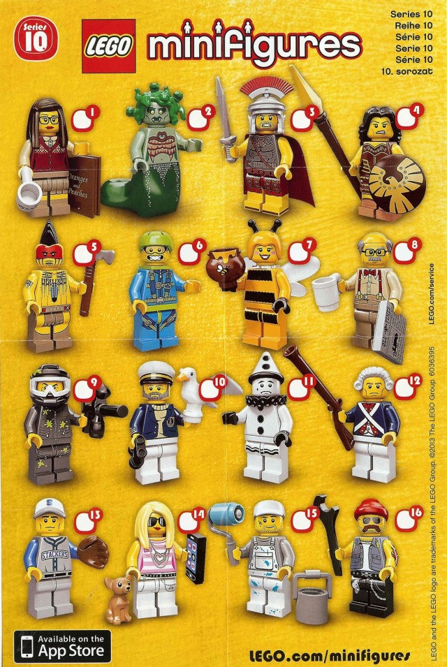 LEGO Minifigures Series 10 Checklist