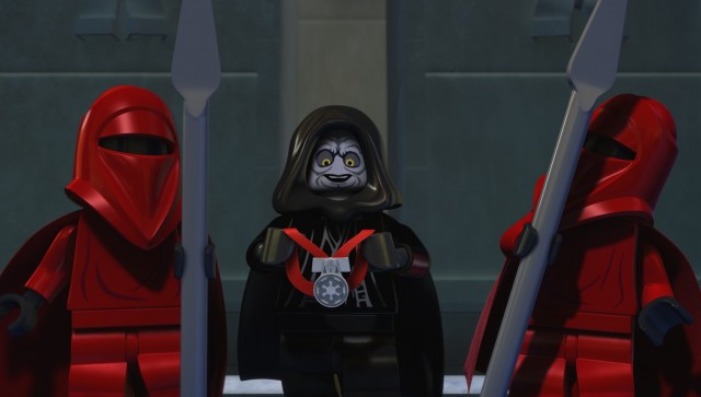 LEGO Star Wars Emperor Palpatine Gives LEGO Darth Vader A Medal Screenshot from The Empire Strikes Out