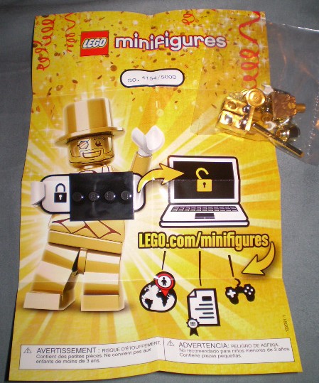 LEGO Mister Gold Minifigure Insert and Number of 5000