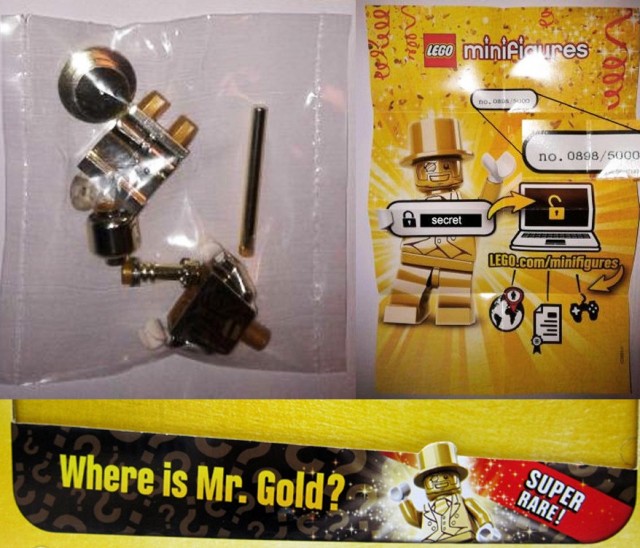 Mister Gold LEGO Minifigure In Packaging Limited to 5000 Made