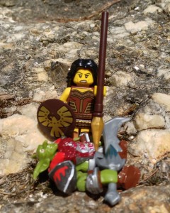 LEGO Minifigures Series 10 71001 Warrior Woman Minifigure with Spear and Shield