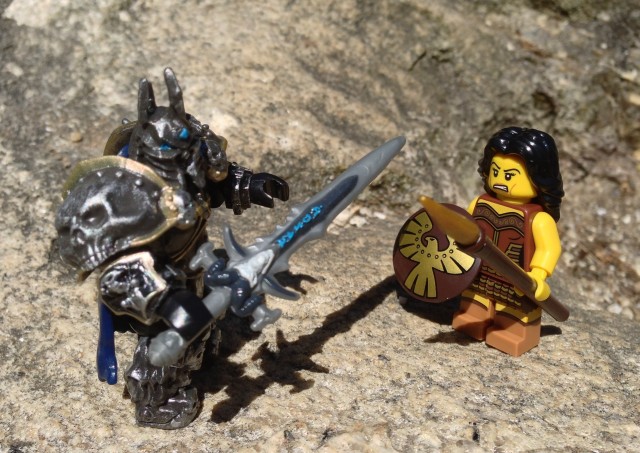 LEGO Minifigures Series 10 Warrior Woman Xena Minifigure vs. The Lich King Figure
