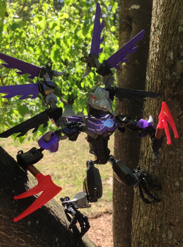 LEGO CHI Razar of the Raven Tribe Climbing A Tree