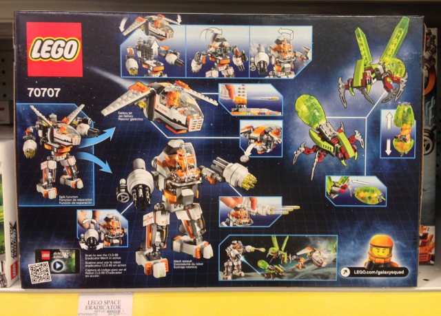 LEGO Galaxy Squad Summer 2013 Sets CLS-89 Eradicator Mech Box Back