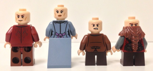 Backs of LEGO 79006 Minifigures and Reversible Head Prints LOTR