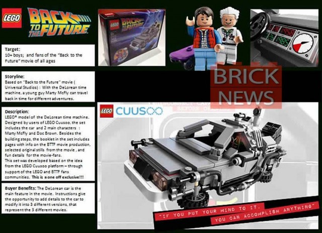 LEGO Back to the Future Delorean Minifigures Marty McFly and Doc Brown