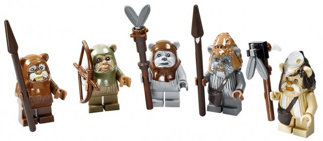 LEGO Star Wars Ewok Minifigures from Ewok Village 10236 Wicket Logray Teebo Chief Chirpa