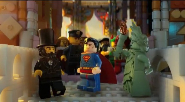 THE LEGO Movie Abe Lincoln Superman Statue of Liberty Screenshot