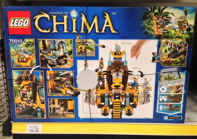 70010 LEGO Legends of Chima Lion CHI Temple Box Back
