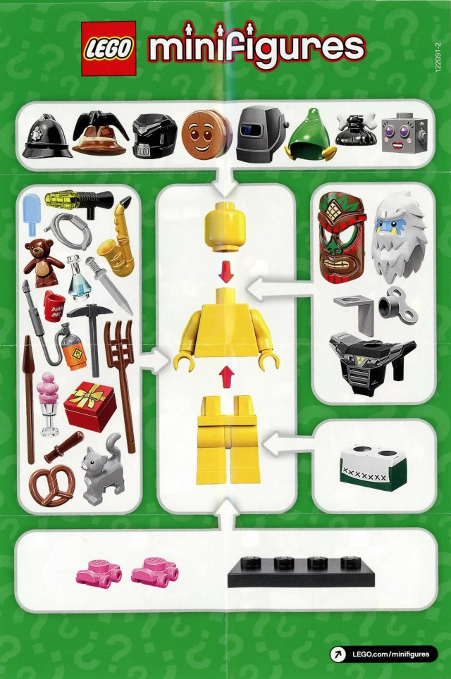 LEGO 71002 Minifigures Series 11 Insert Back Instructions