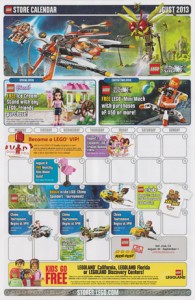 LEGO Stores 2013 August Calendar Thumbnail