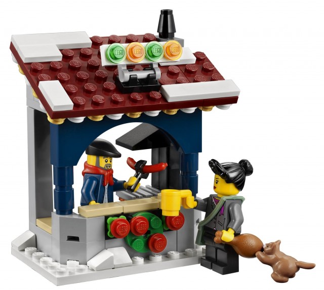 LEGO Winter Village Barbecue Grill Stand from 10235 Winter Village Market