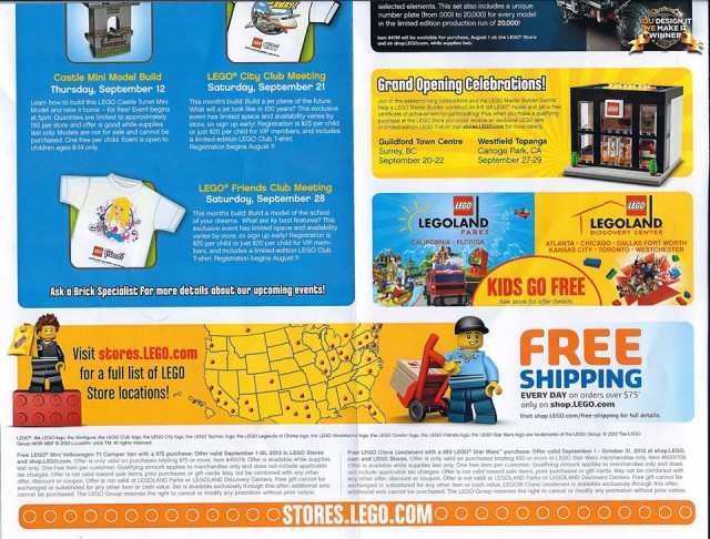 2013 September LEGO Stores Calendar Back 2