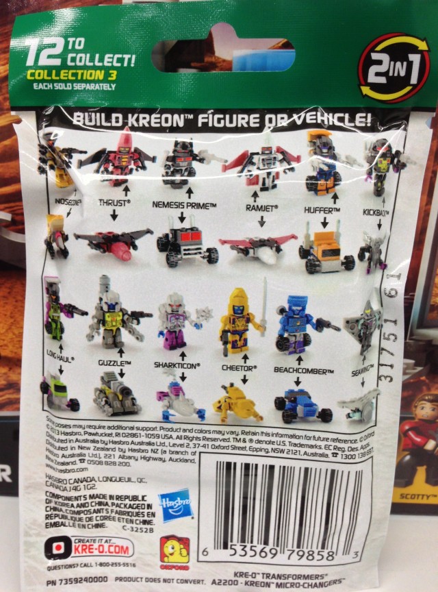 Kreo Transformers Series 3 Figures Codes Number List