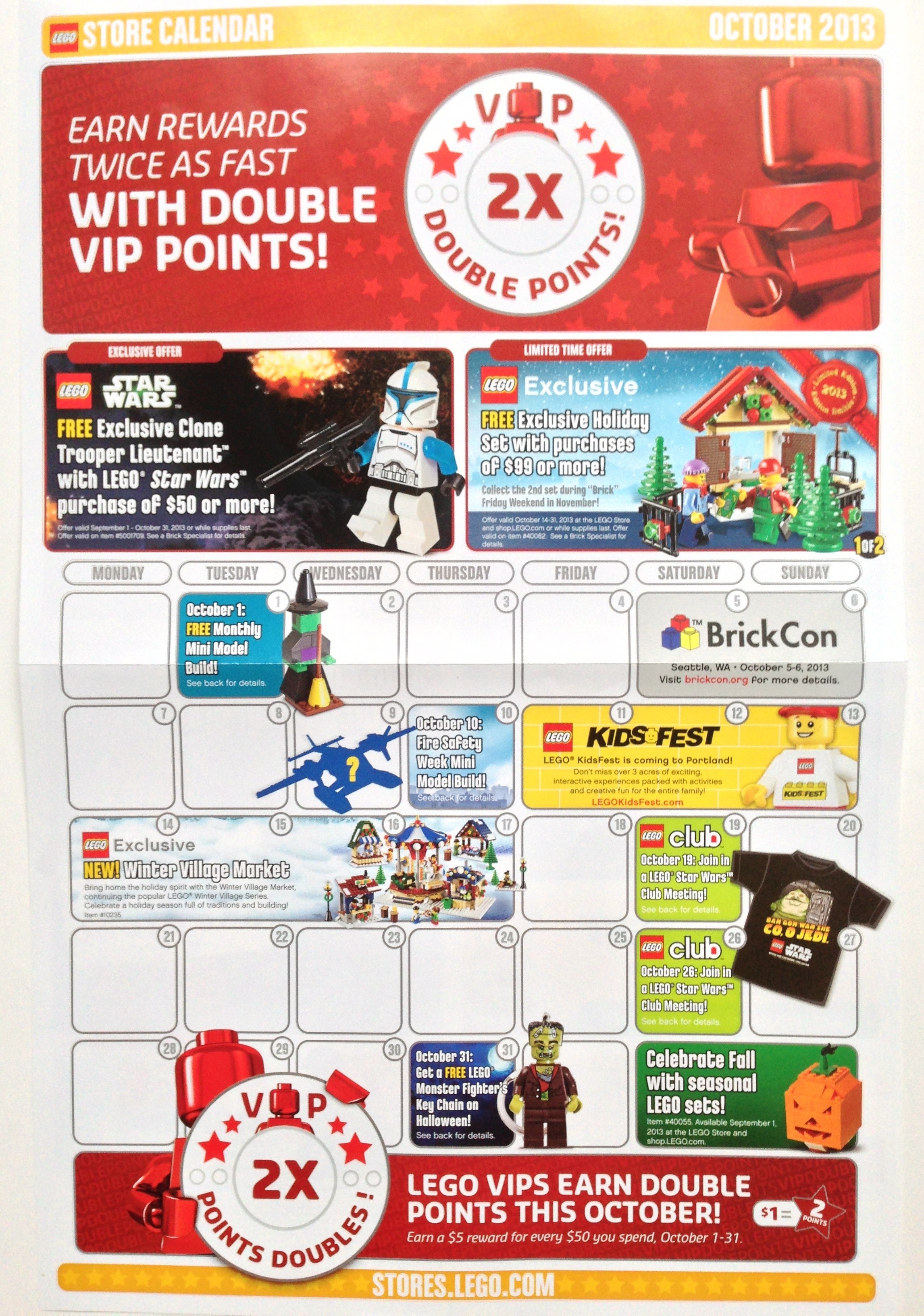 October LEGO Store Calendar Photos, Promos & Events! - Bricks and Bloks