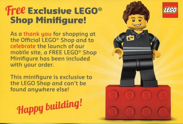 Free Exclusive LEGO Shop Minifigure Card with Store Employee Figure