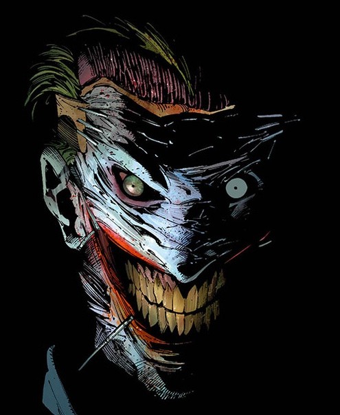 The Joker New 52 Cover Design Wearing Severed Face