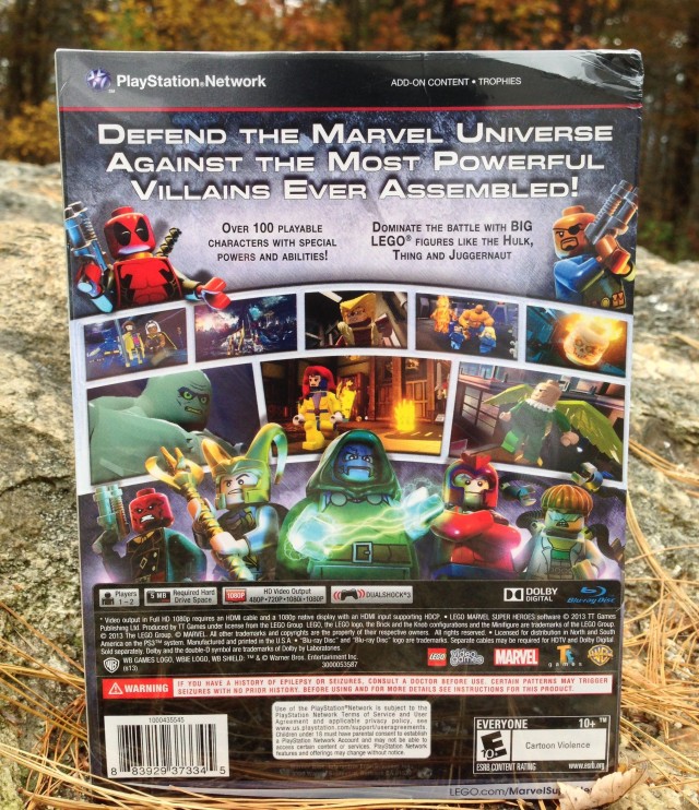 LEGO Marvel Superheroes Video Game Box Back