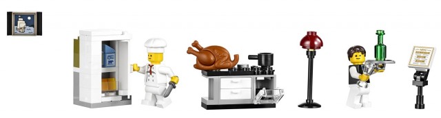 LEGO Parisian Restaurant 10243 Chef and Waiter Minifigures