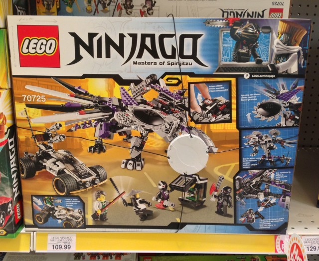 Ninjago MechDragon Box Back LEGO 2014 Ninjago 70725 Set
