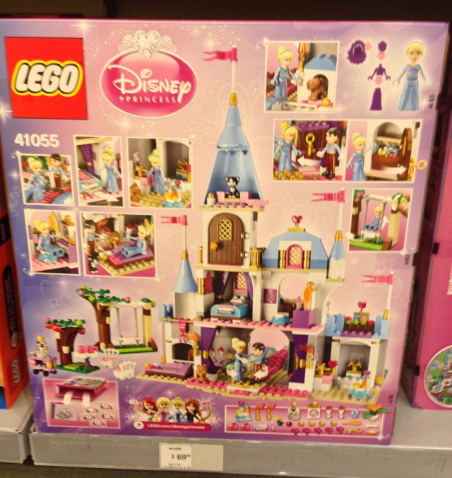 LEGO 2014 Disney Princess Cinderella's Romantic Castle 41055 Set Box Back