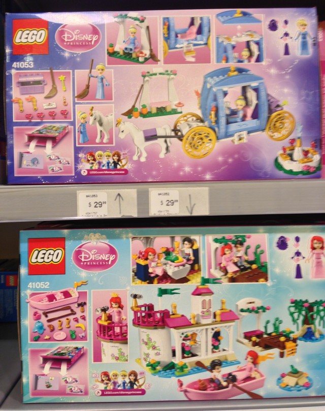 LEGO Disney Princess 2014 Set Box Backs Ariel's Magical Kiss & Cinderella's Dream Carriage
