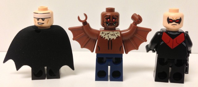 LEGO Batman Man-Bat Attack Figures Backs Man-Bat Nightwing Minifigures