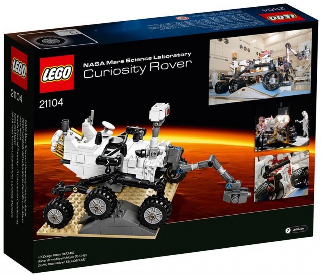 21004 LEGO CUUSOO 2014 NASA Mars Science Laboratory Curiosity Rover Box Back