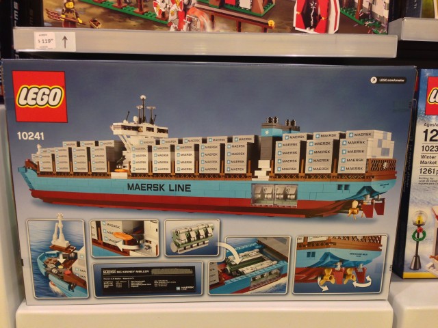 Maersk Line Triple-E Freight Ship LEGO Box Back