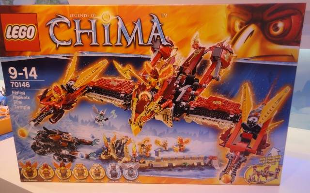 70146 LEGO Chima Flying Phoenix Fire Temple Set Box and Minifigures Toy Fair 2014