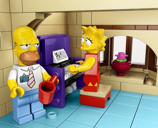 LEGO Simpsons Family Room with LEGO Piano