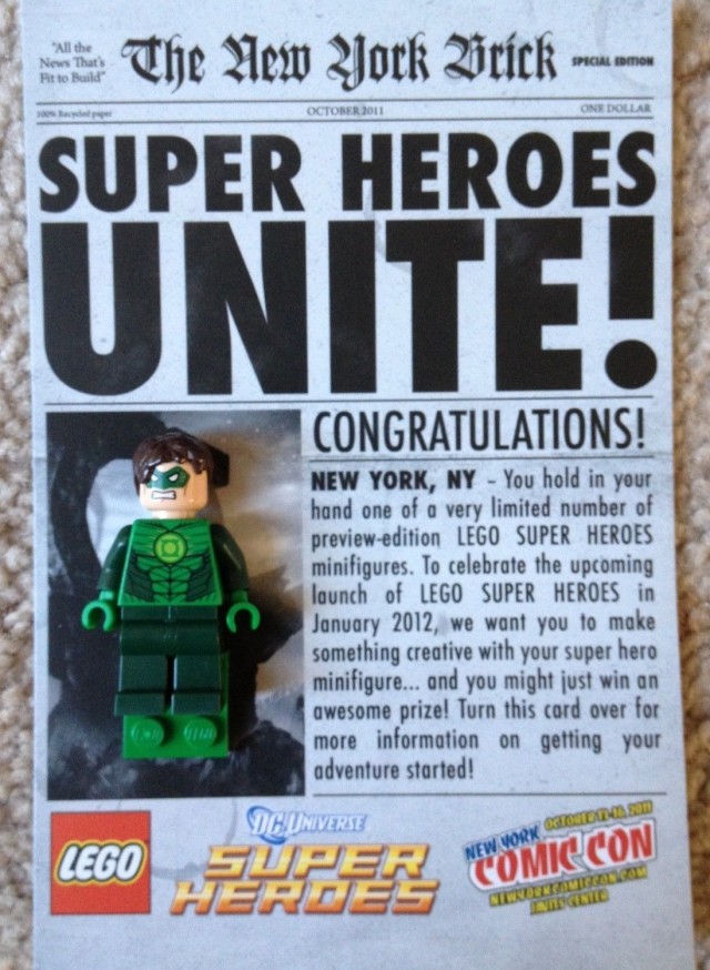 LEGO Green Lantern Minifigure NYCC 2011 Exclusive