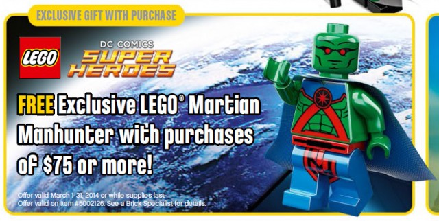 LEGO Martian Manhunter Minifigure Free Exclusive Offer