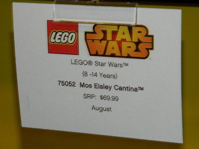 LEGO Star Wars Mos Eisley Cantina 75052 Set Release Date and Price Placard NYTF 2014