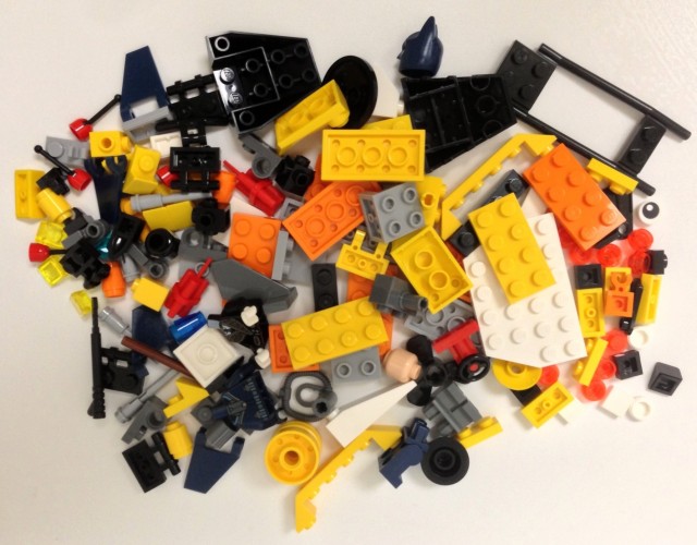 LEGO The Penguin Faceoff 76010 Pile of Unassembled Pieces