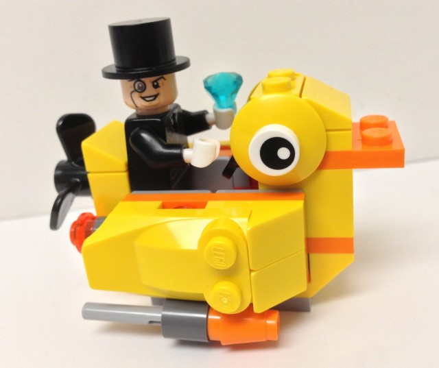 LEGO Batman Penguin Riding in LEGO Duck Boat