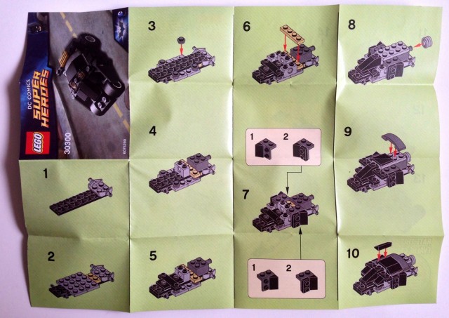 Instructions for LEGO Batman 30300 Tumbler