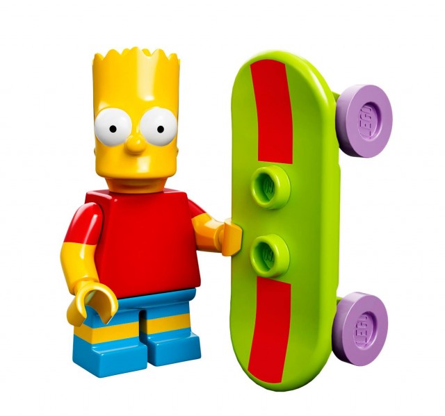LEGO Simpsons Bart Simpson Minifigure with Skateboard