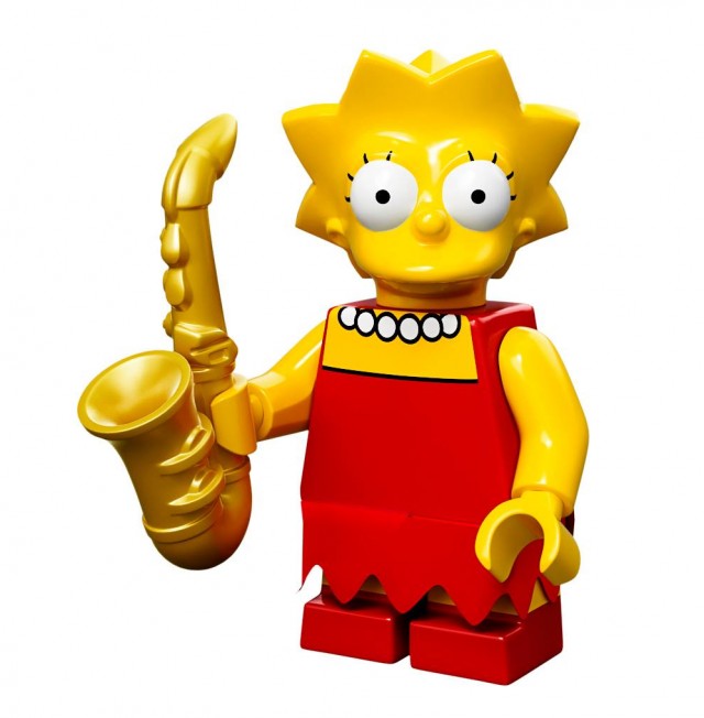 LEGO Simpsons Lisa Simpson Minifigure with Saxopohone